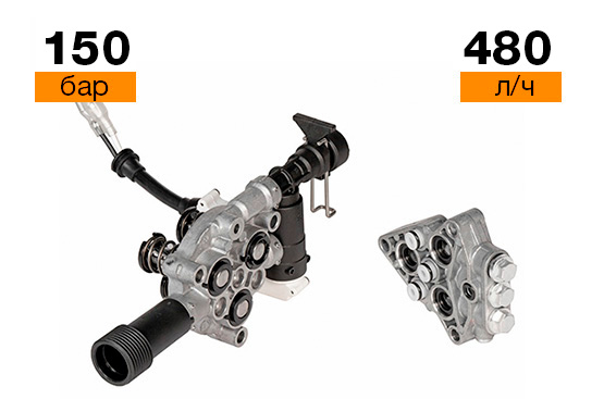 Алюминиевая помпа обеспечивает высокое давление и более устойчива к напорным нагрузкам и износу, в отличии от пластиковых аналогов. При этом алюминий не подвержен коррозии, обеспечивает эффективный отвод избыточного тепла от двигателя и продлевает срок службы мойки.